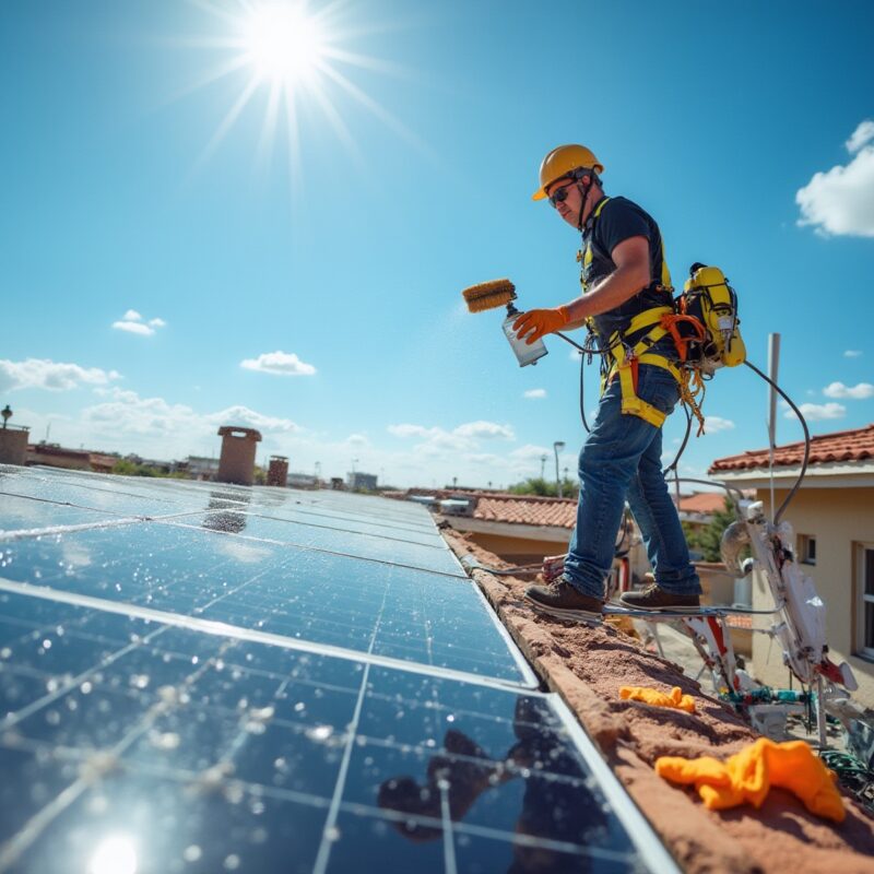 how to wash solar panels on roof a step by step guide